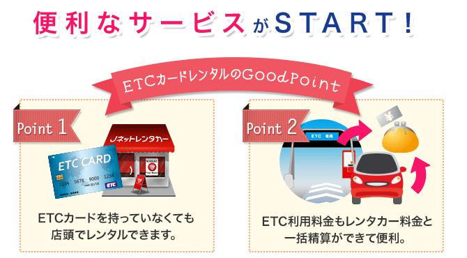 ETCカードレンタルのグッドポイント